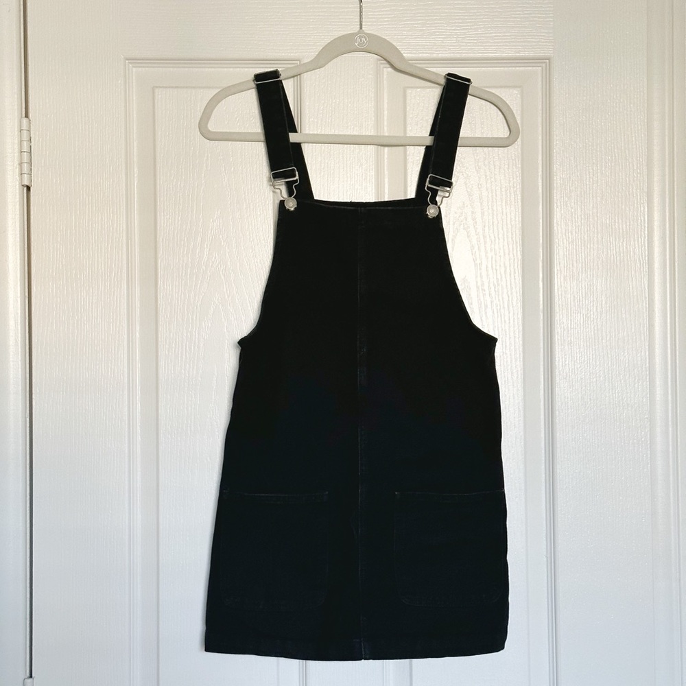 Glamorous Denim Overall Dress in black and size XS